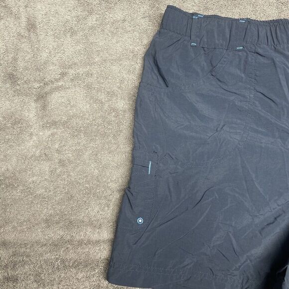 Columbia Shorts Womens Medium Blue 5” Inseam Nylon Stretch Elastic Waist Fishing - Picture 5 of 10